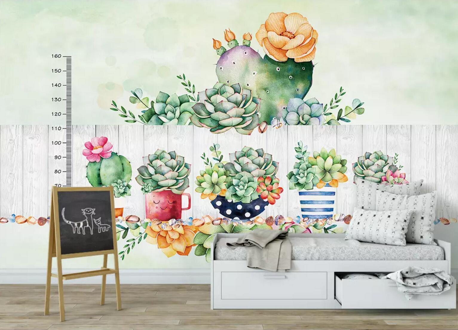 3D Painting Succulents 318 Wallpaper AJ Wallpaper 