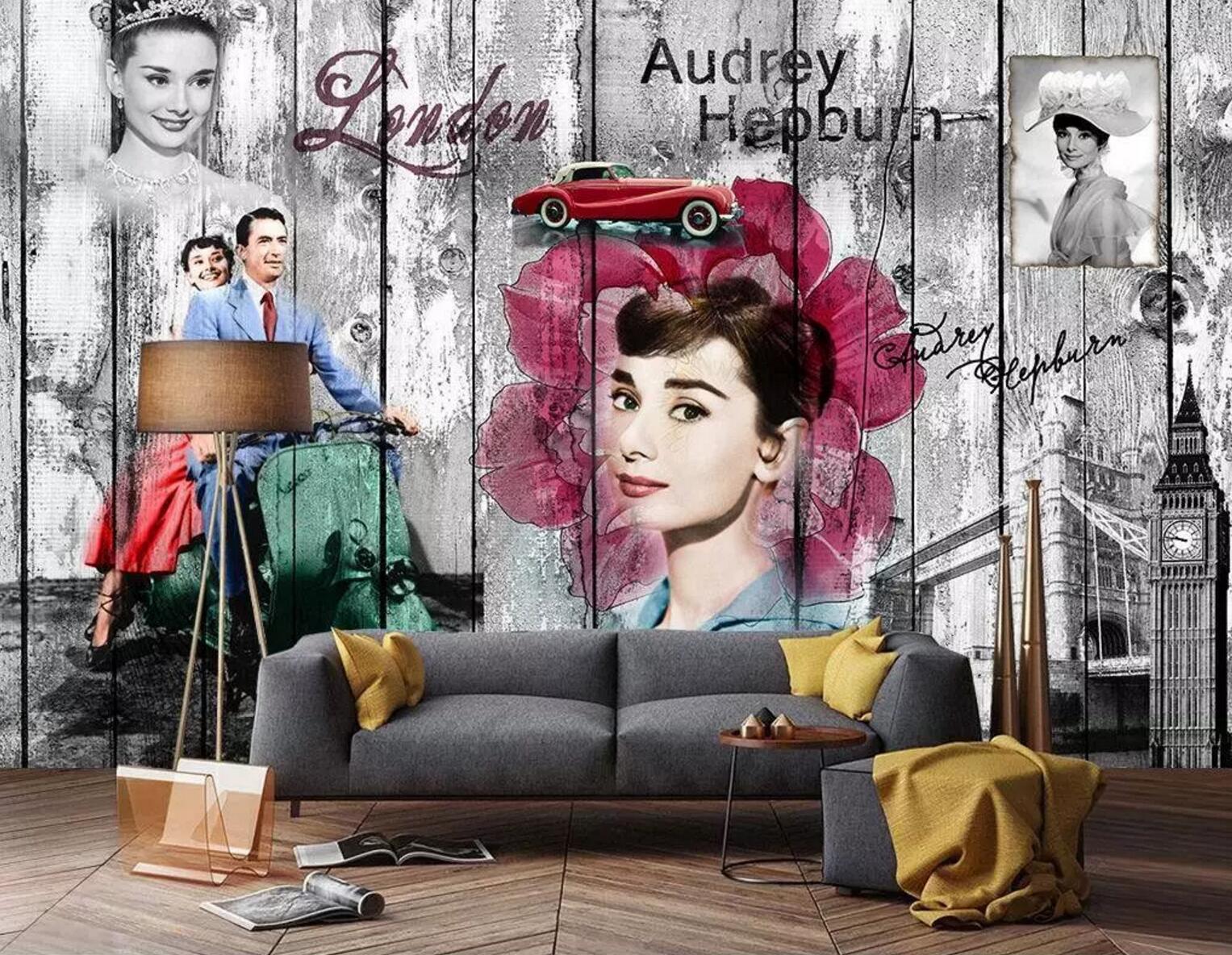 3D Star Wedding Dress WC546 Wall Murals