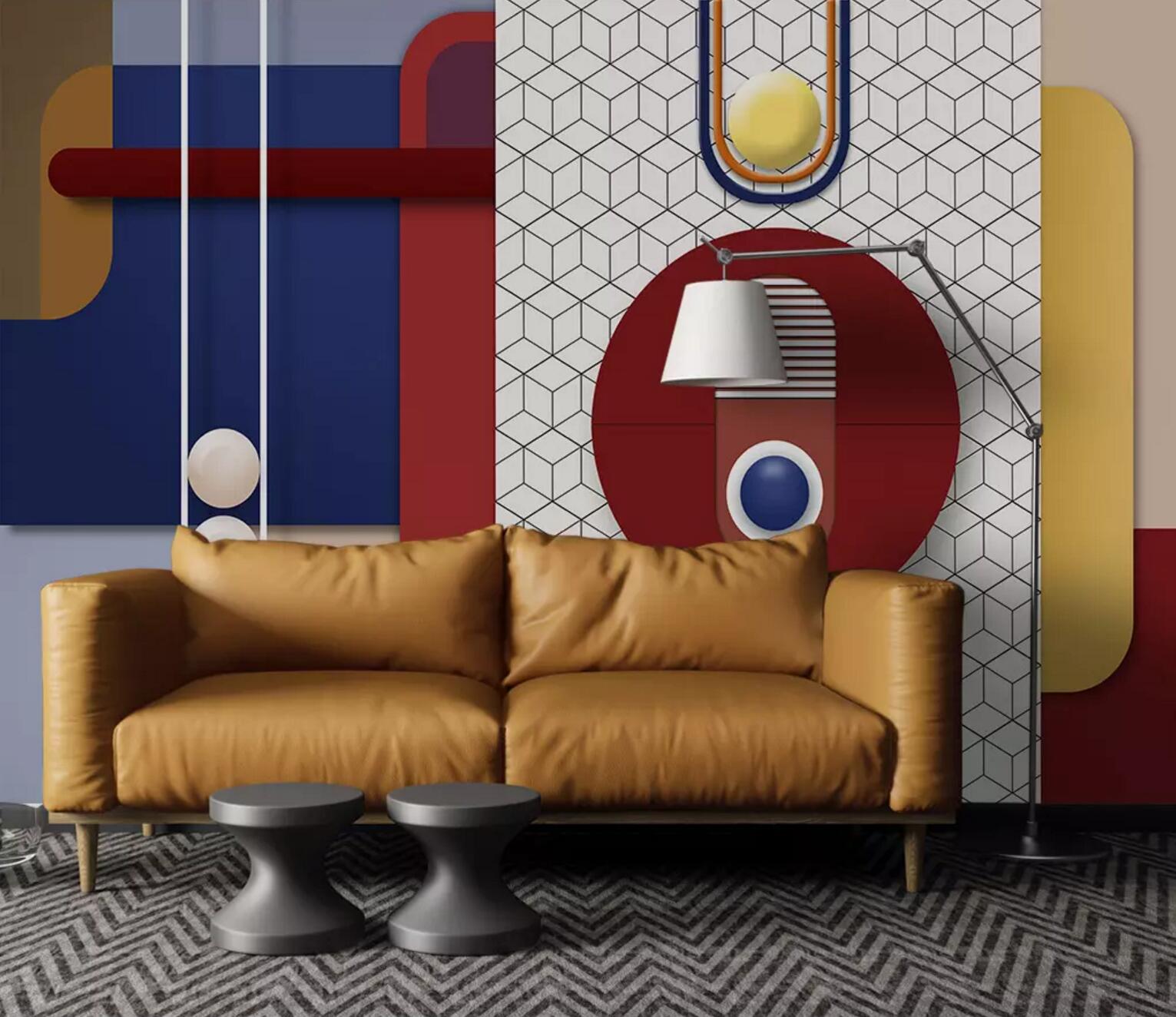 3D Round Plank WC731 Wall Murals