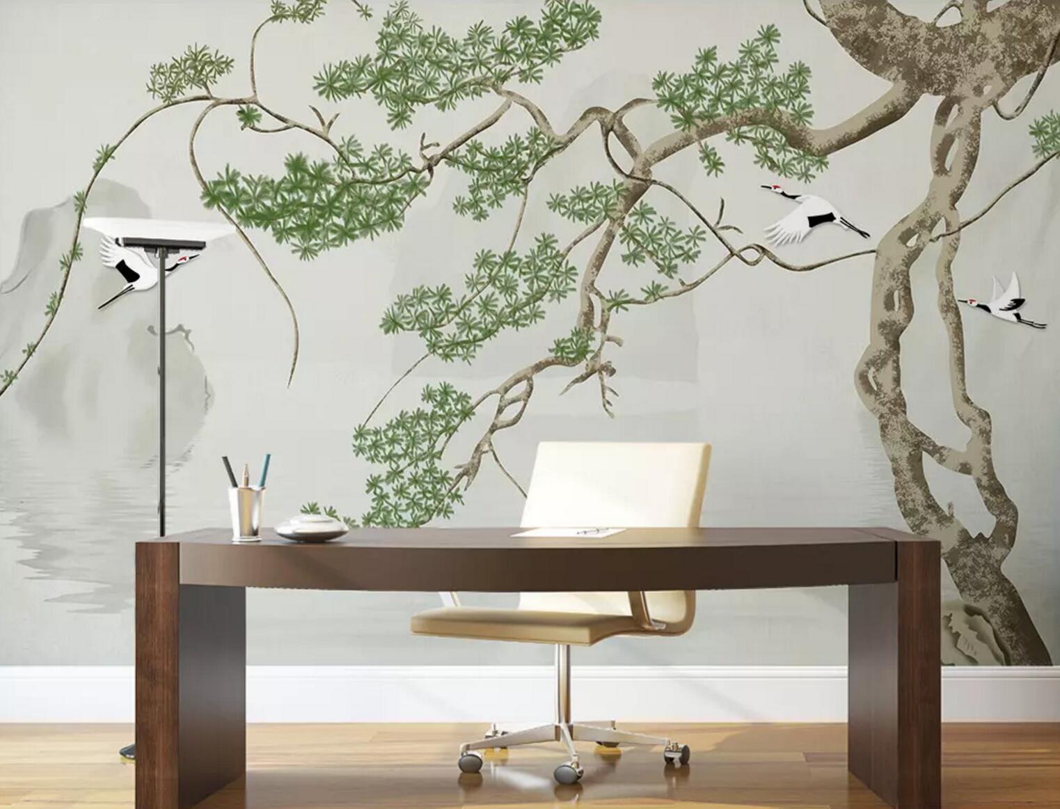 3D Tree Crane WC432 Wall Murals