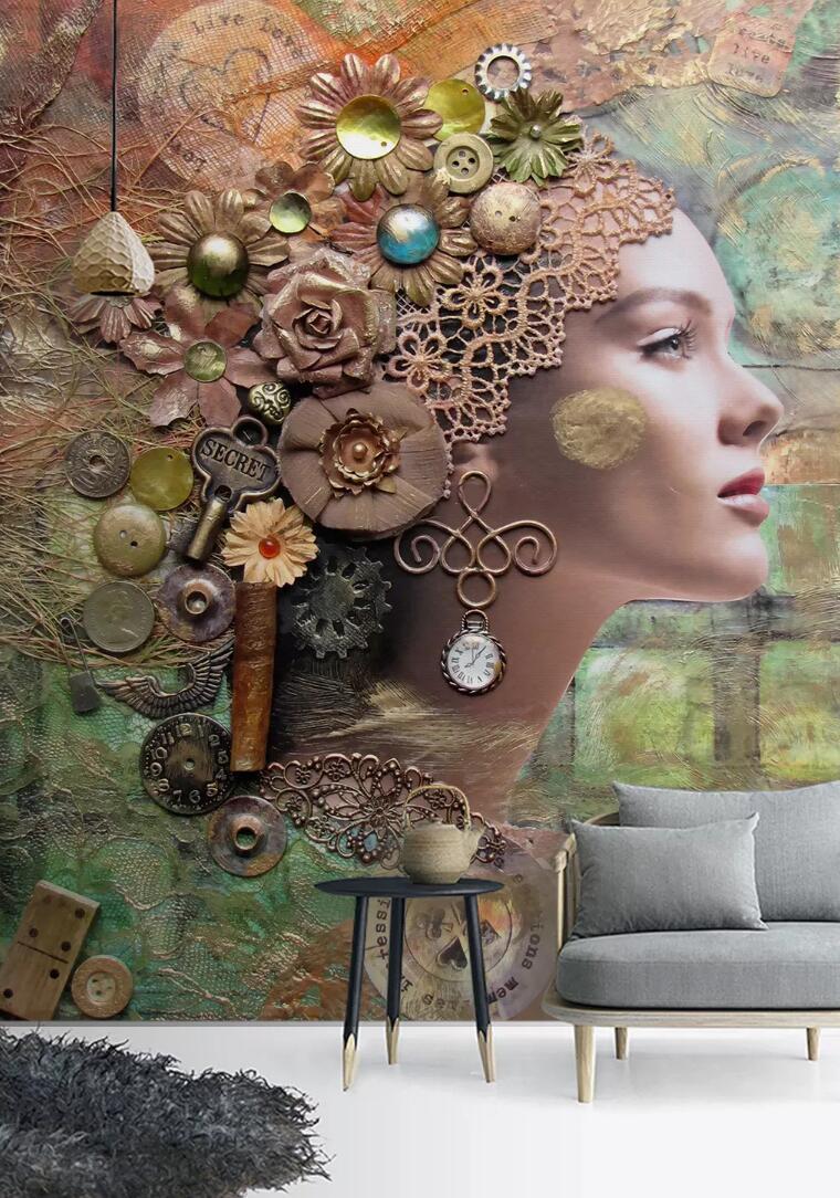 3D Woman Headdress 496 Wallpaper AJ Wallpaper 