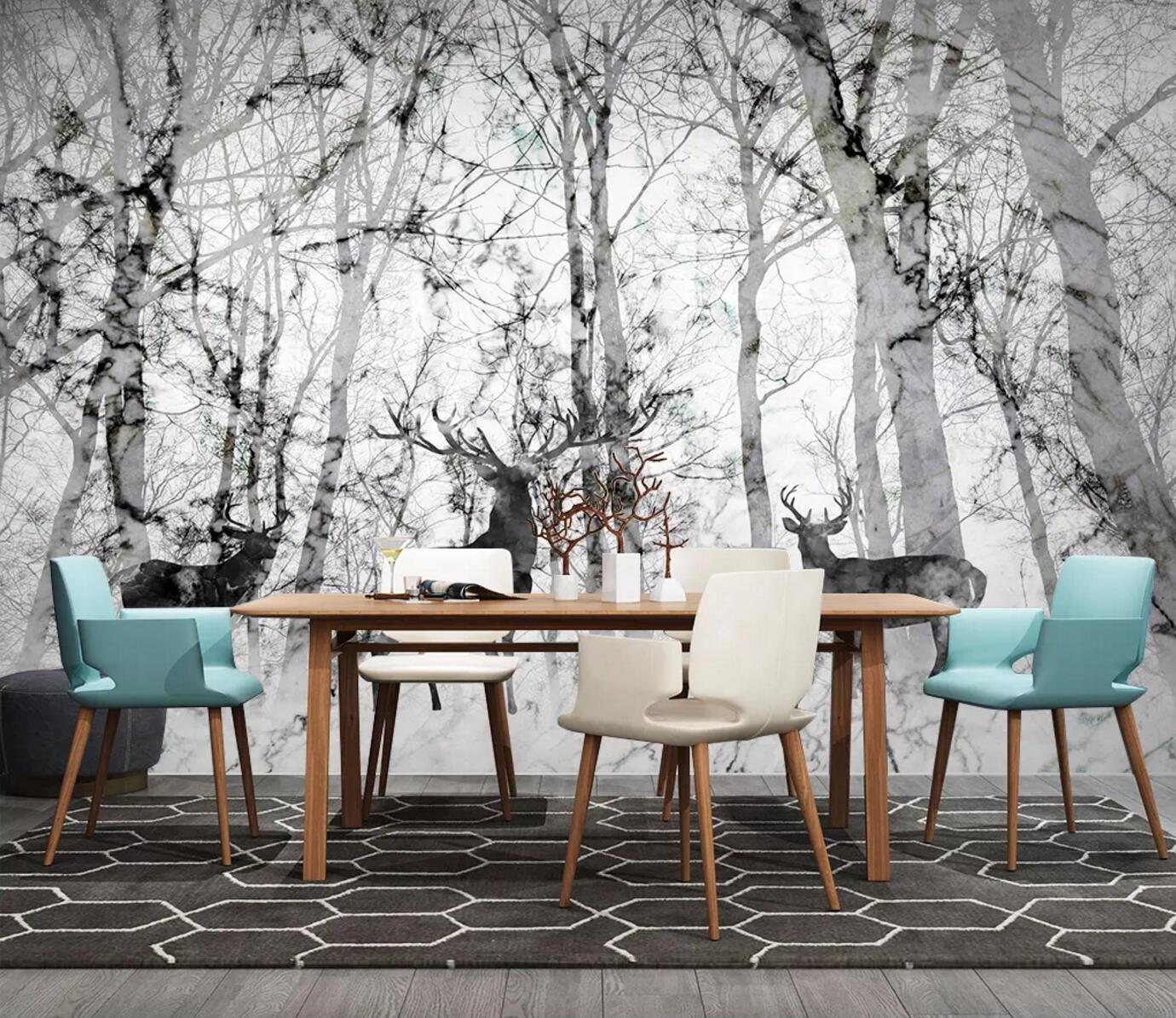 3D Black Forest Fawn WC702 Wall Murals