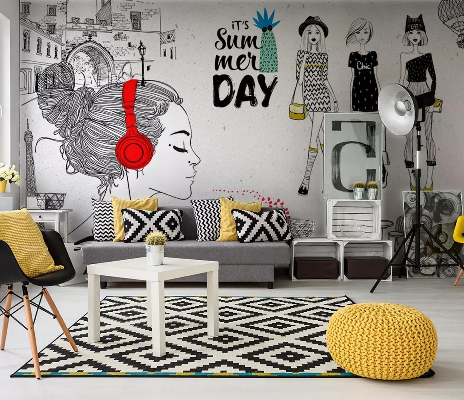 3D Graffiti Girl 338 Wallpaper AJ Wallpaper 