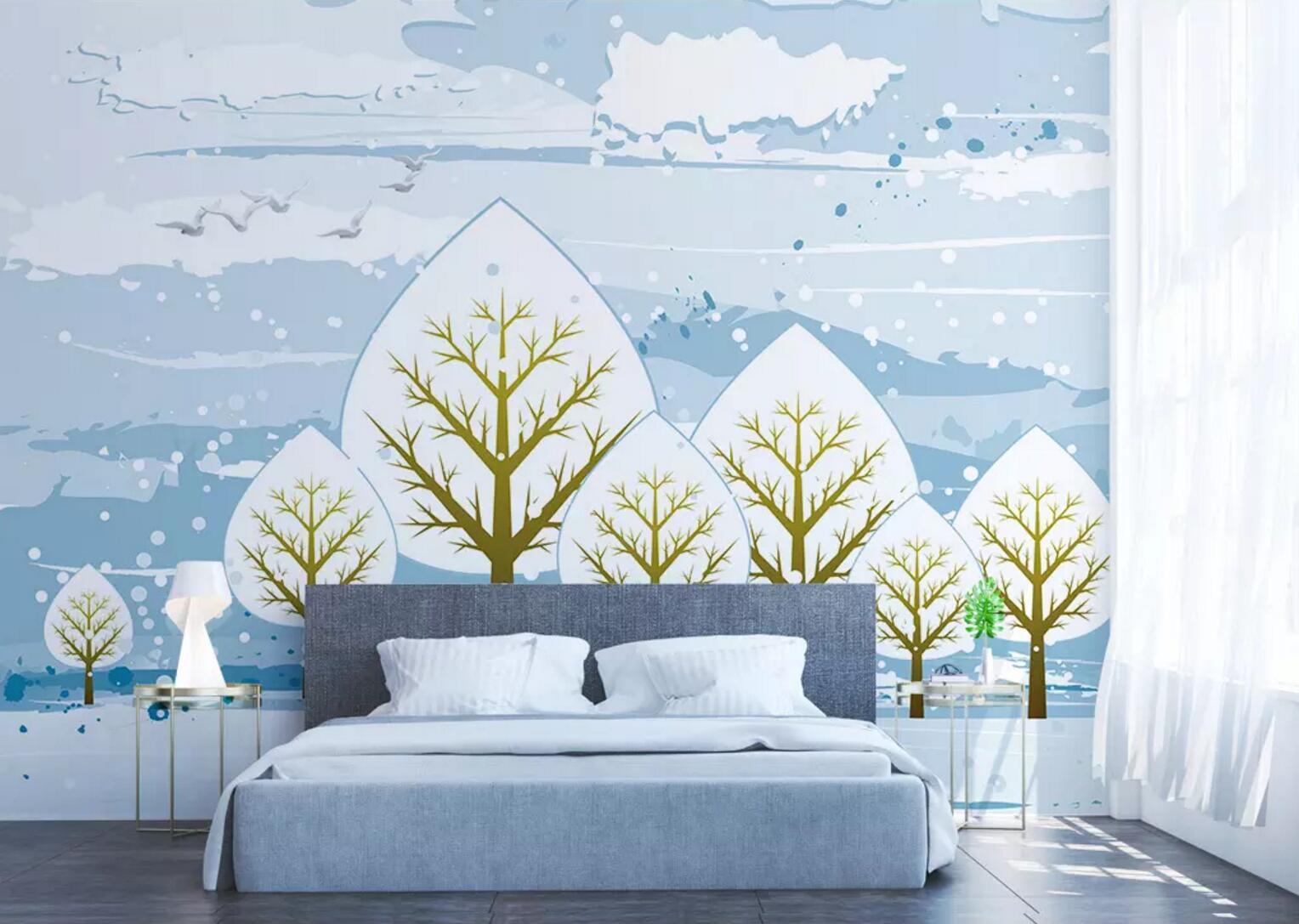 3D Snow Tree 448 Wallpaper AJ Wallpaper 