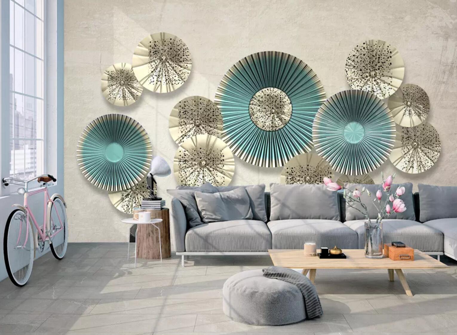 3D Decorative Circle 466 Wallpaper AJ Wallpaper 