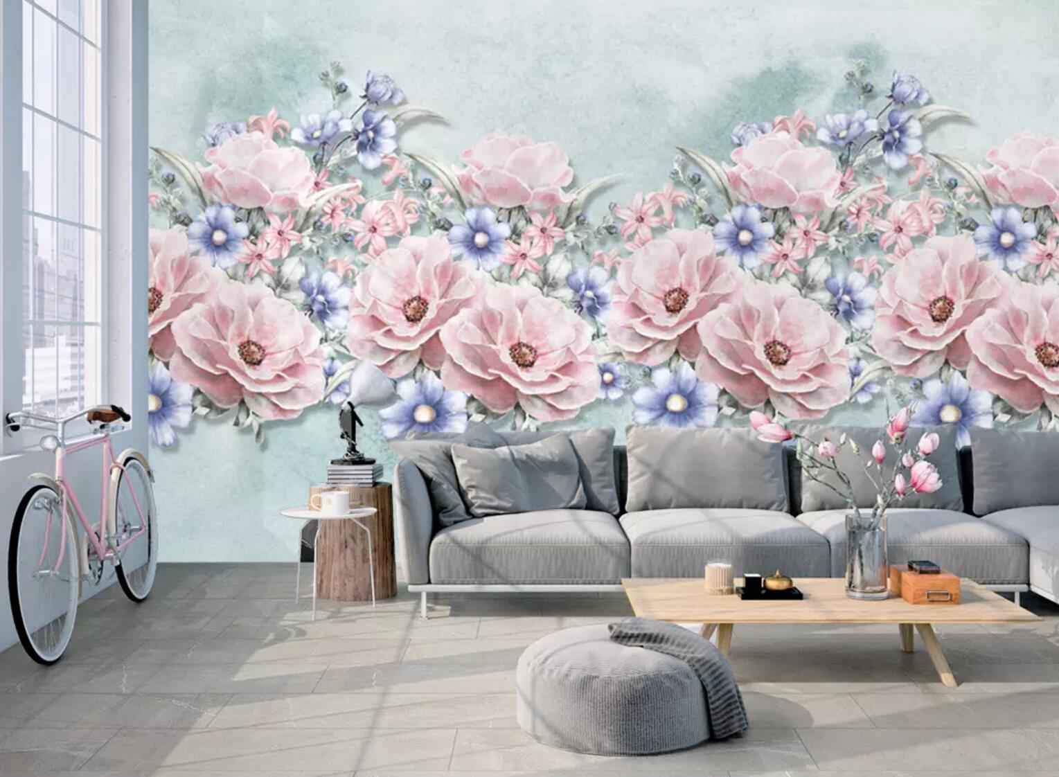3D Big Flower 405 Wallpaper AJ Wallpaper 