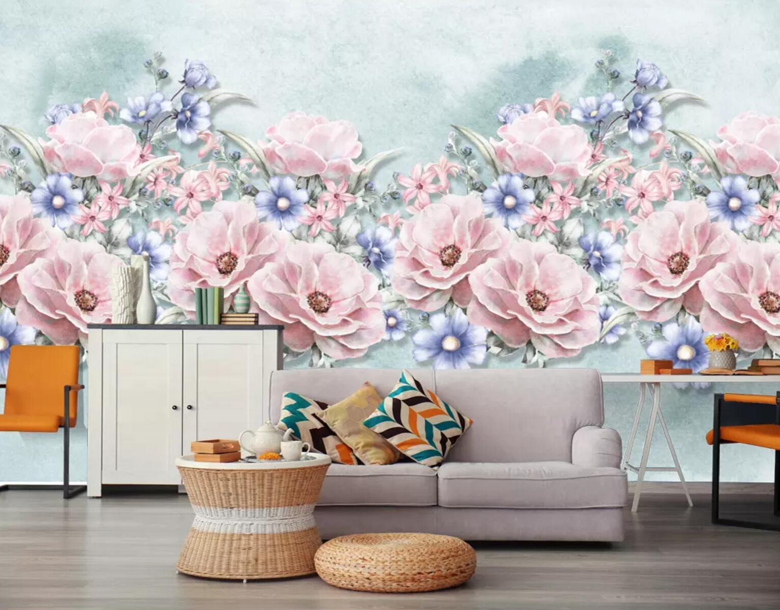 3D Big Flower 405 Wallpaper AJ Wallpaper 