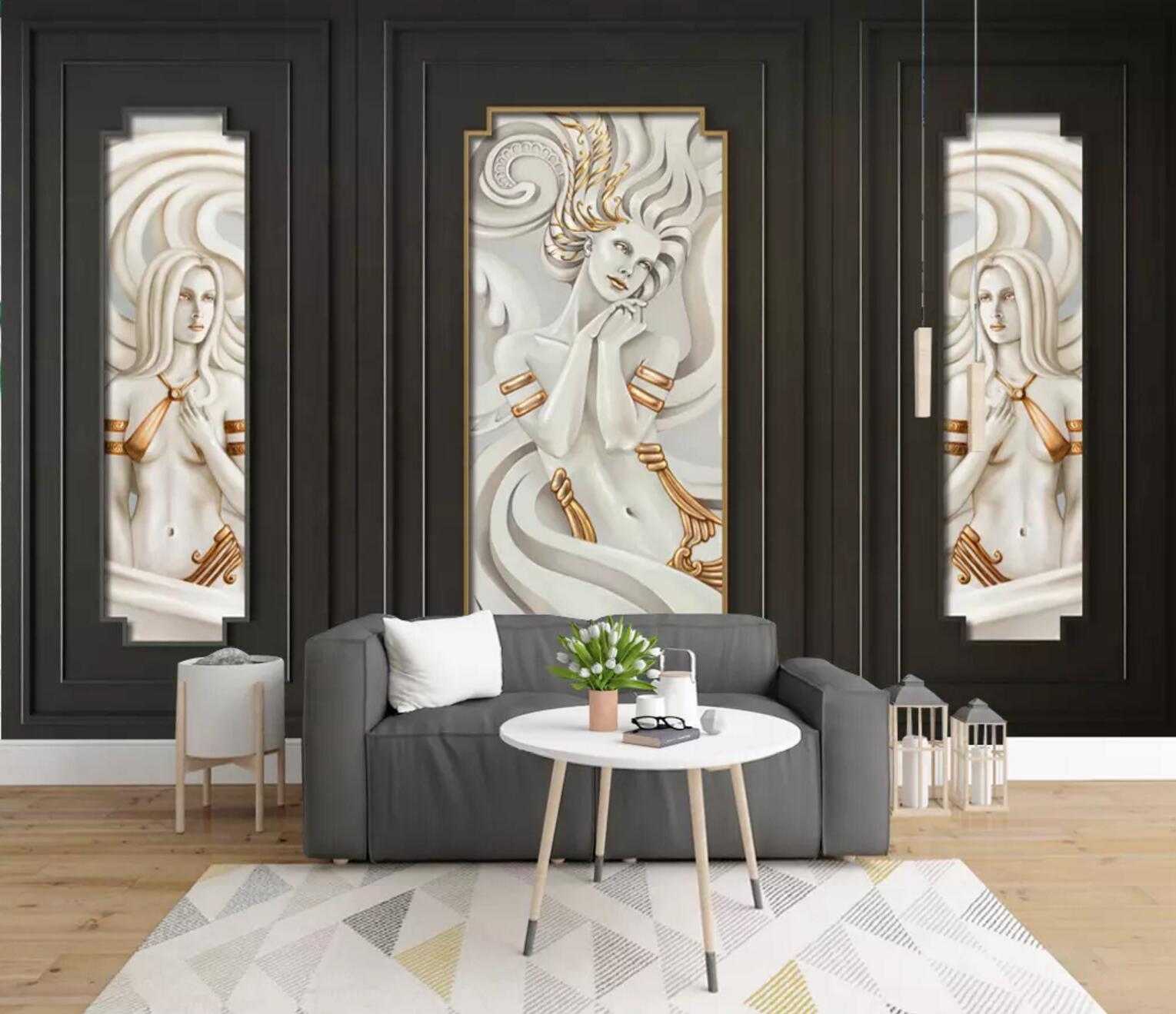 3D Sculpture Woman WC748 Wall Murals