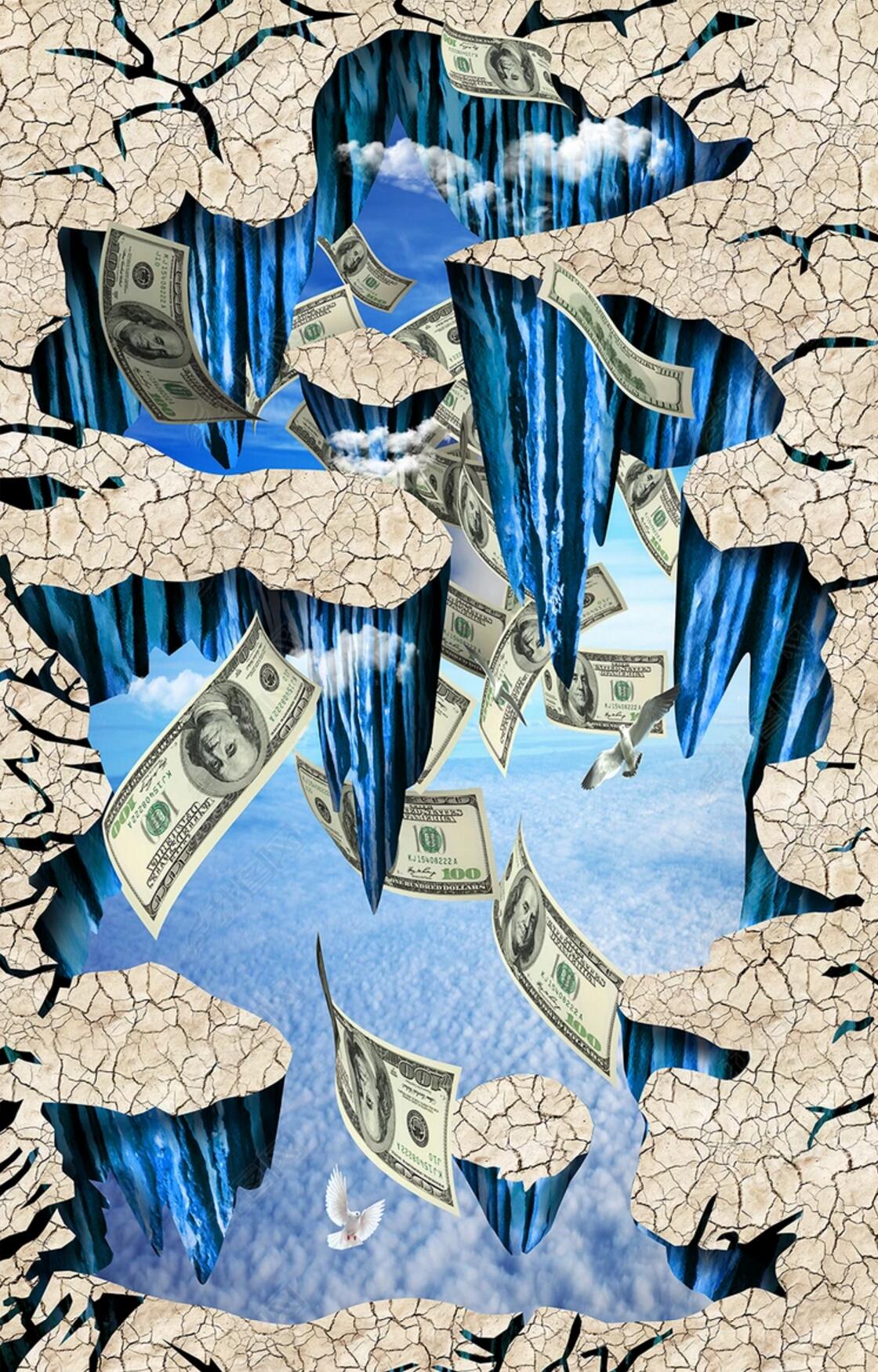 3D Frozen Mountains 032 Floor Mural  Self-Adhesive Sticker Bathroom Non-slip Waterproof Flooring Murals