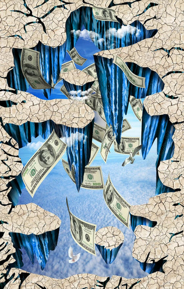 3D Frozen Mountains 032 Floor Mural  Self-Adhesive Sticker Bathroom Non-slip Waterproof Flooring Murals