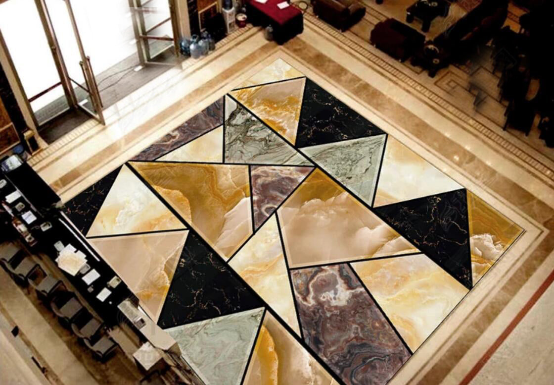 3D Multilateral Color 072 Floor Mural  Self-Adhesive Sticker Bathroom Non-slip Waterproof Flooring Murals