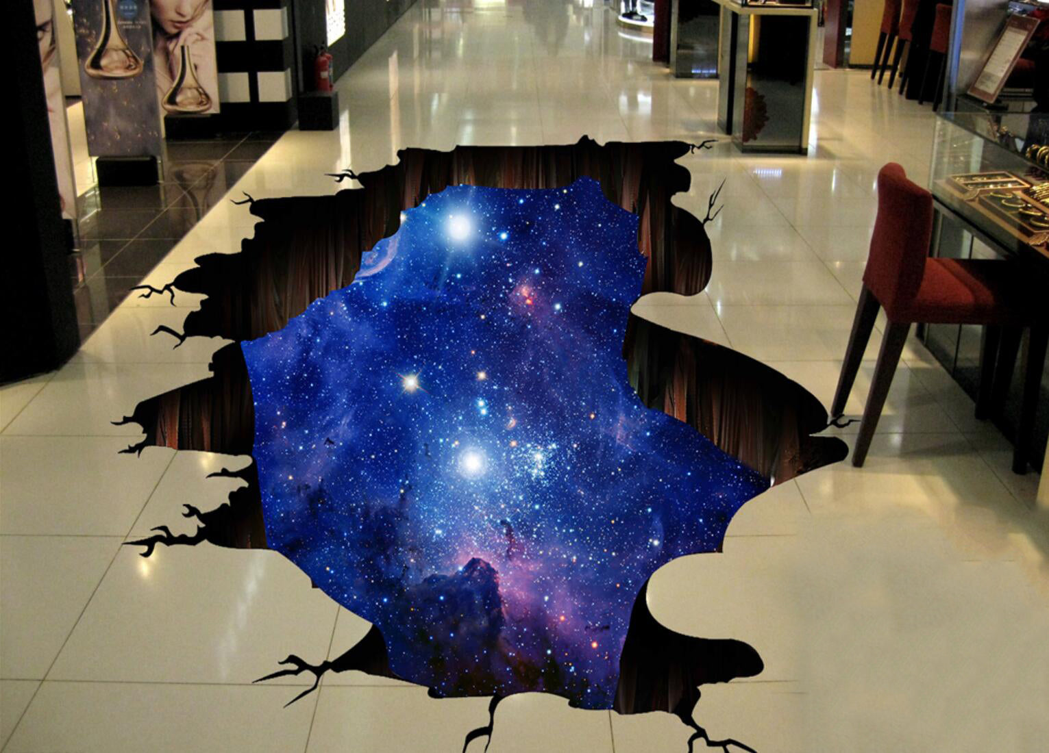 3D Starry Sky 171 Floor Mural  Self-Adhesive Sticker Bathroom Non-slip Waterproof Flooring Murals