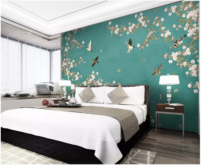 3D Flower Bird 2145 Wall Murals