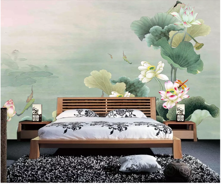 3D Lotus Pond 2007 Wall Murals