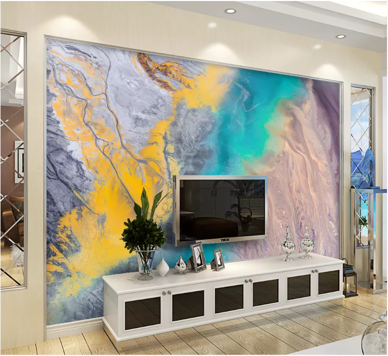 3D Color Graffiti 2077 Wall Murals