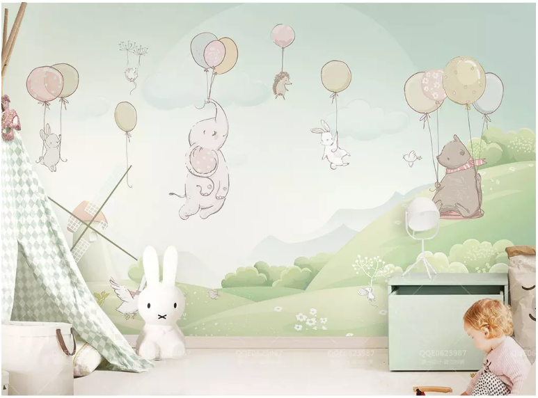 3D Animal Balloon 2054 Wall Murals