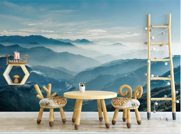 3D Misty Valley 2056 Wall Murals