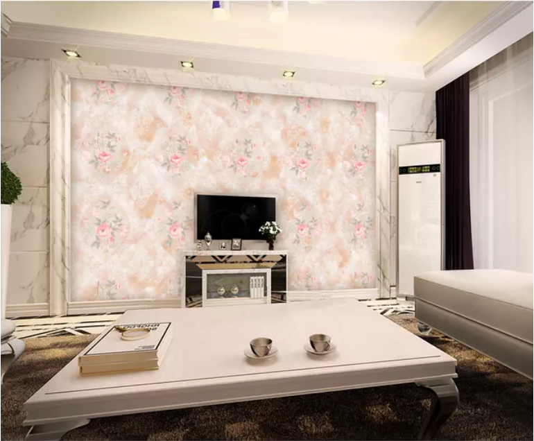 3D Pink Flowers 2009 Wall Murals