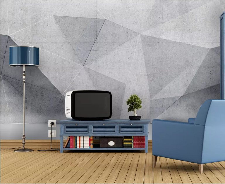 3D Grey Geometry 2142 Wall Murals