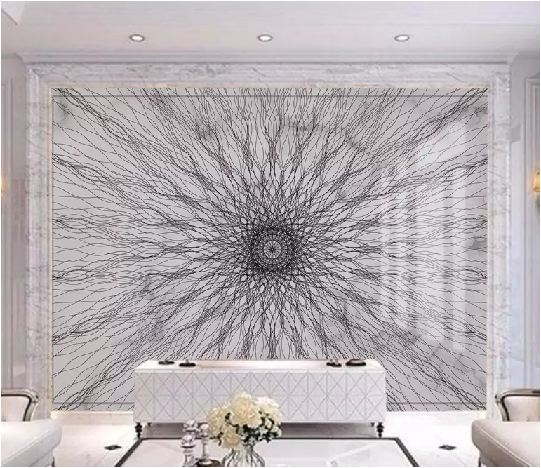 3D Black Pattern 2179 Wall Murals
