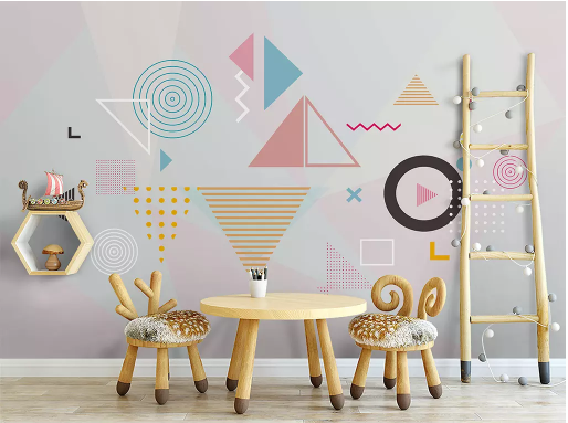 3D Color Geometry 2076 Wall Murals