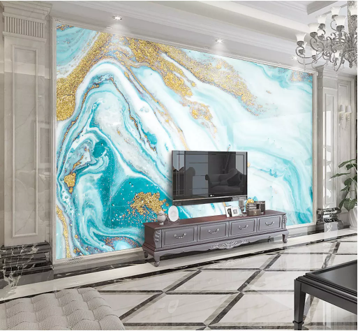 3D Blue River 2115 Wall Murals