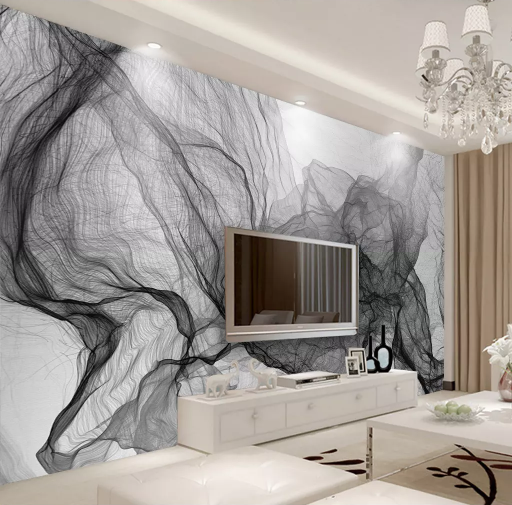 3D Black Smoke 2028 Wall Murals