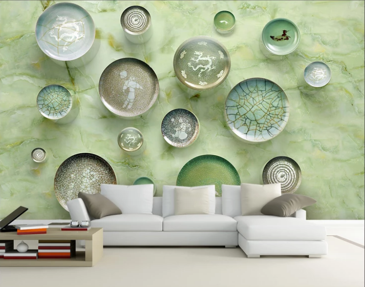 3D Green Circle 2002 Wall Murals
