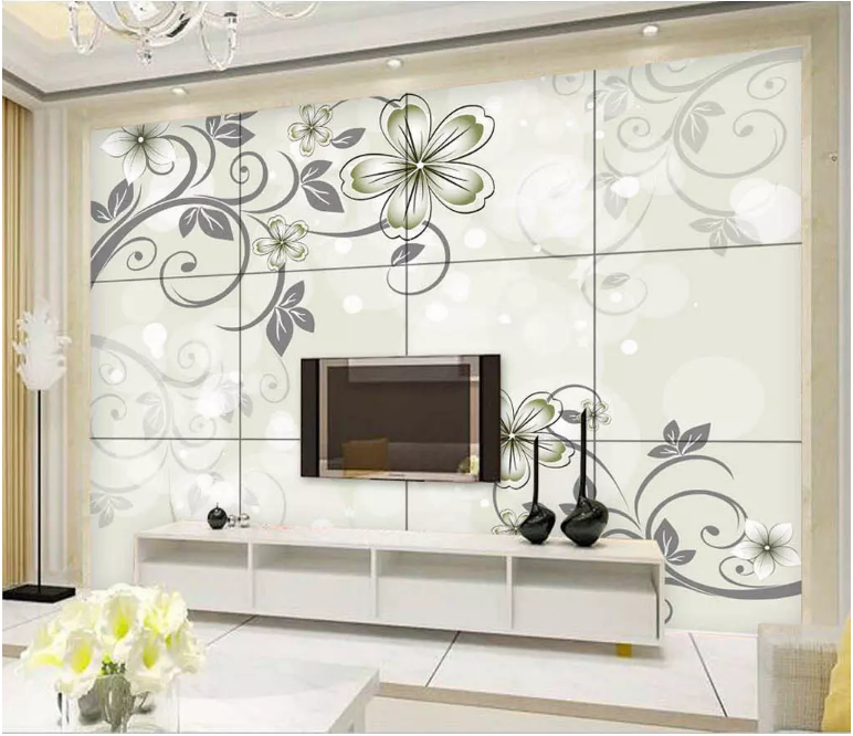 3D Flowers And Leaves 2083 Wall Murals