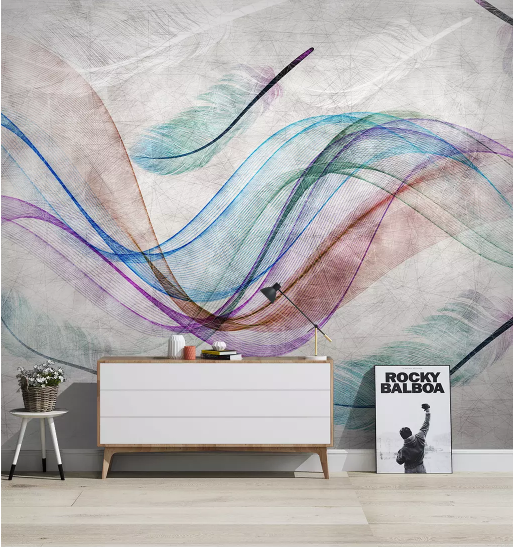 3D Color Wave 2132 Wall Murals
