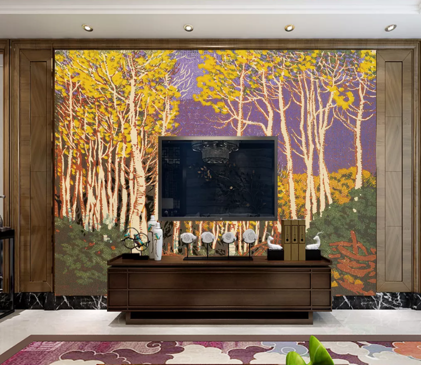 3D Color Carving Forest Landscape 1623 Wallpaper AJ Wallpaper 2 