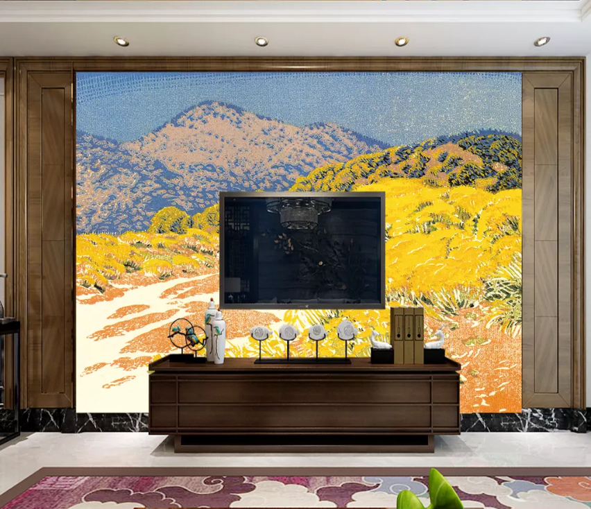 3D Color Carving Autumn Maple 1621 Wallpaper AJ Wallpaper 2 