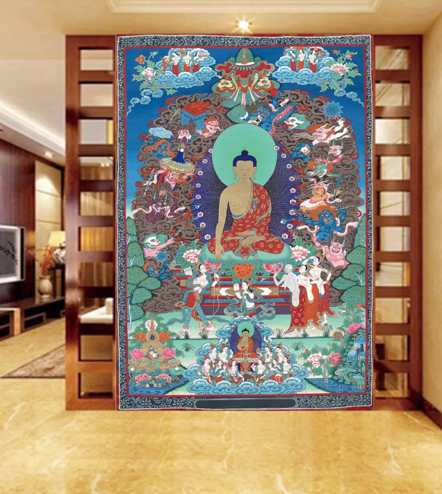 3D Thangka Guanyin 1661 Wallpaper AJ Wallpaper 
