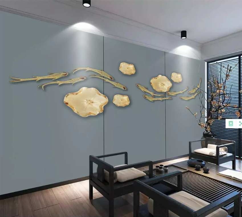 3D Flower Goldfish 1568 Wallpaper AJ Wallpaper 2 