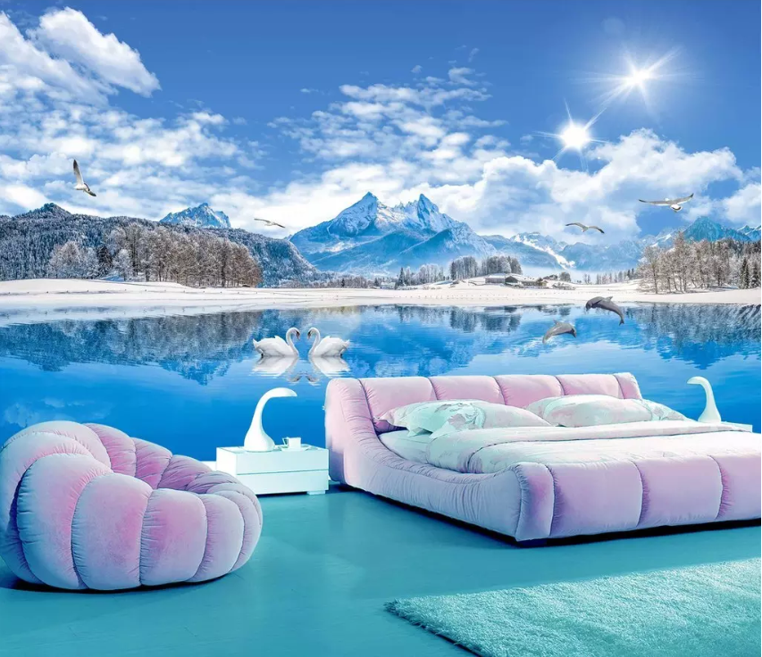 3D Sky Lake Water 1513 Wallpaper AJ Wallpaper 2 