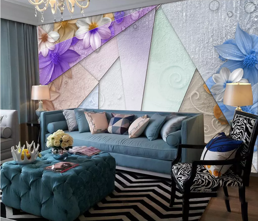 3D Triangle Flower 1505 Wallpaper AJ Wallpaper 2 