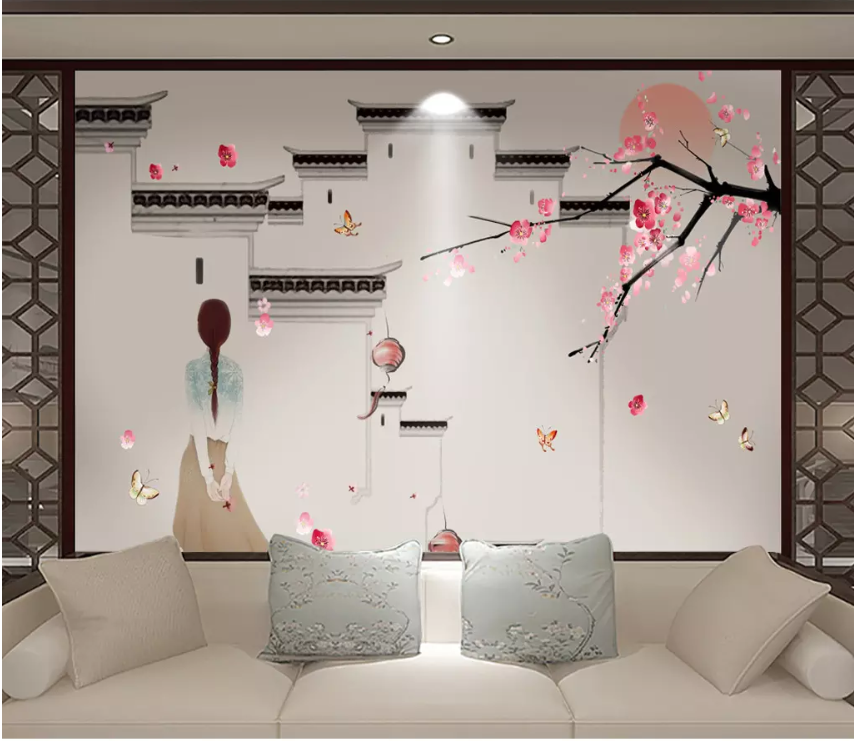 3D Plum Girl Back View 1443 Wallpaper AJ Wallpaper 2 