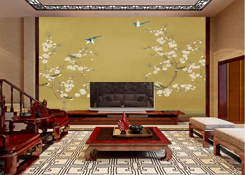 3D Tree Branch Staying Bird 1393 Wallpaper AJ Wallpaper 2 