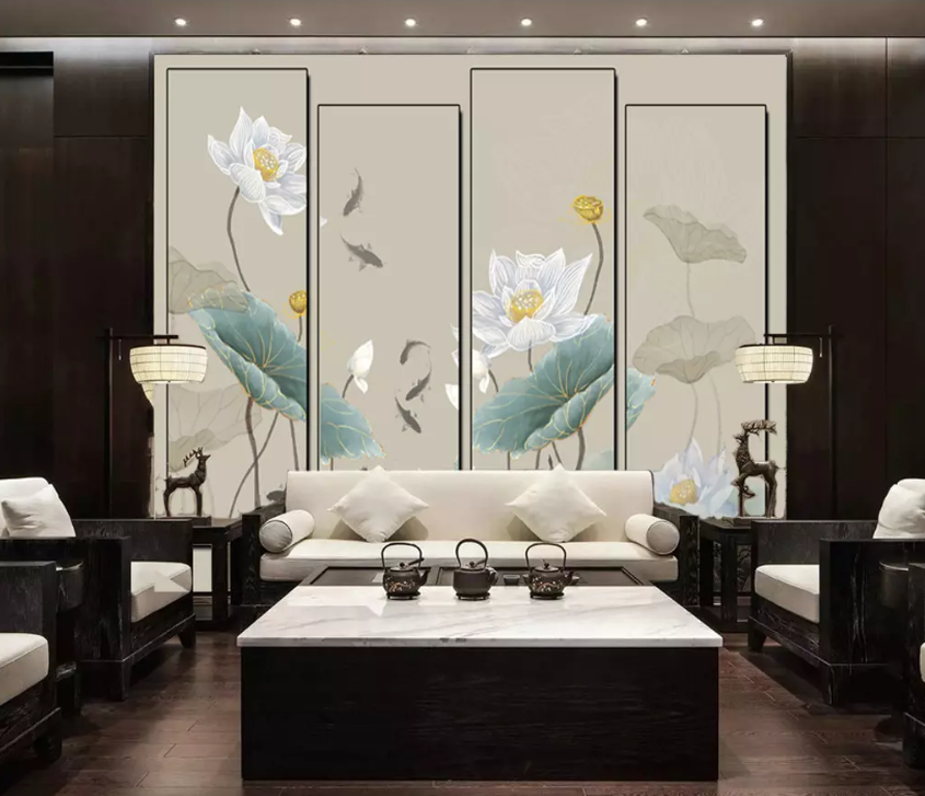 3D Phnom Penh Lotus Leaf 1362 Wallpaper AJ Wallpaper 2 