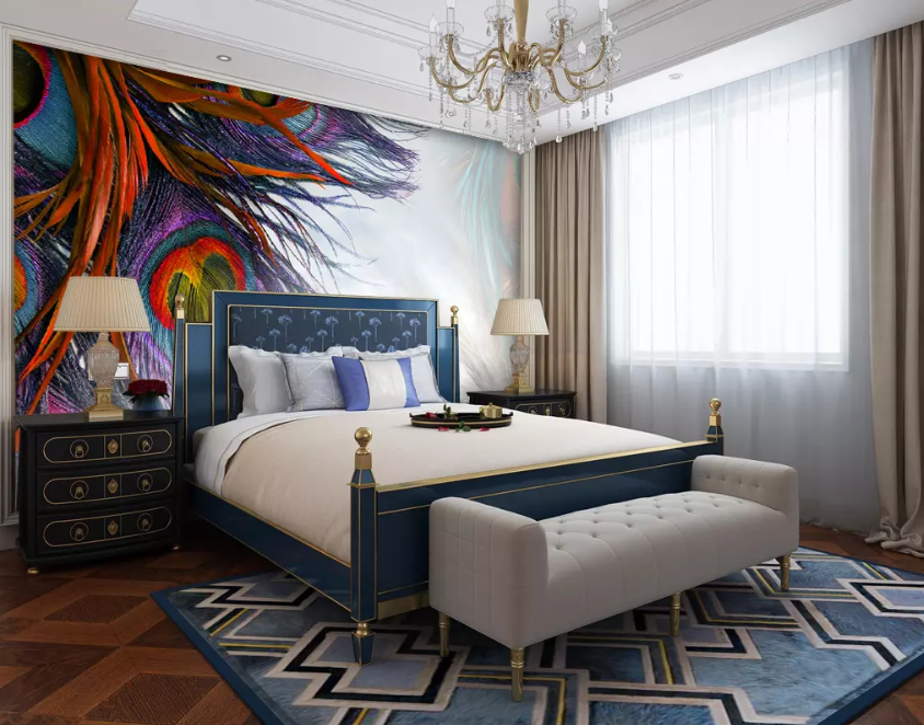 3D Red Peacock Feather 1360 Wallpaper AJ Wallpaper 2 