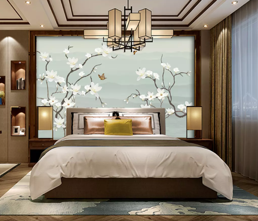 3D Gardenia Butterfly 1350 Wallpaper AJ Wallpaper 2 