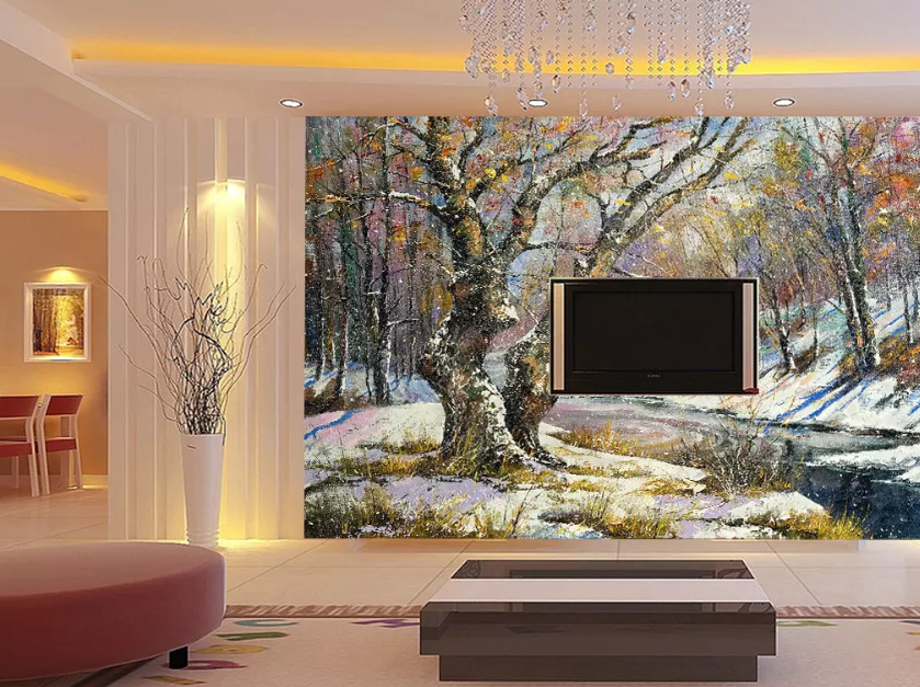 3D Oil Painting Withered Tree 1207 Wallpaper AJ Wallpaper 2 