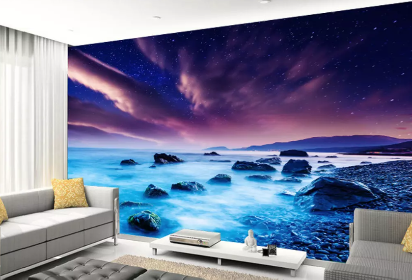 3D Purple Cloud Stone 1147 Wallpaper AJ Wallpaper 2 