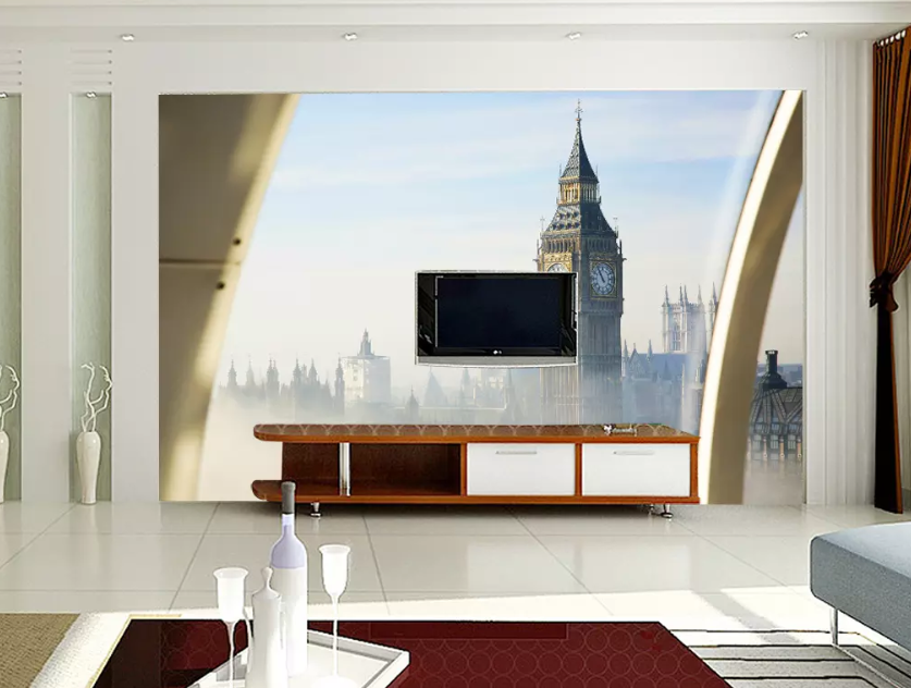 3D Window Clock Tower 1140 Wallpaper AJ Wallpaper 2 