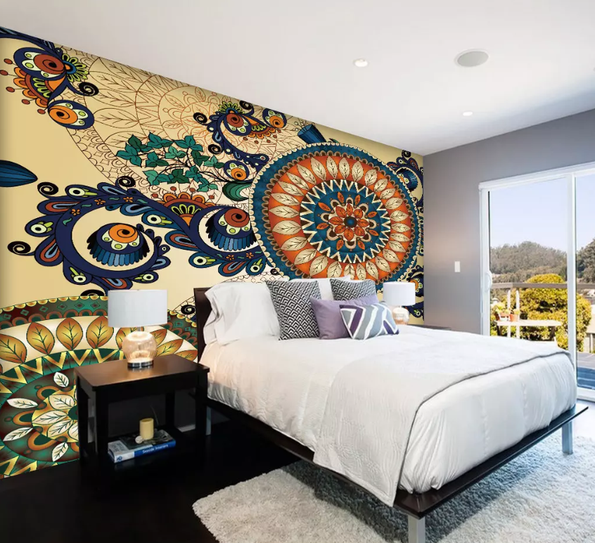 3D Round Leaf Pattern 1076 Wallpaper AJ Wallpaper 2 