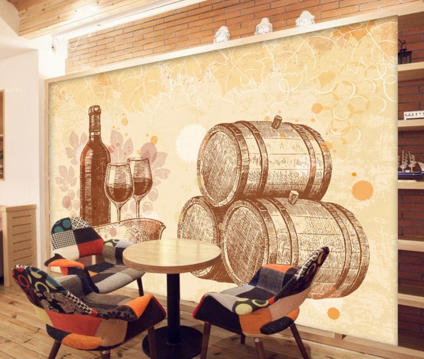 3D Wine Barrel 969 Wallpaper AJ Wallpaper 2 