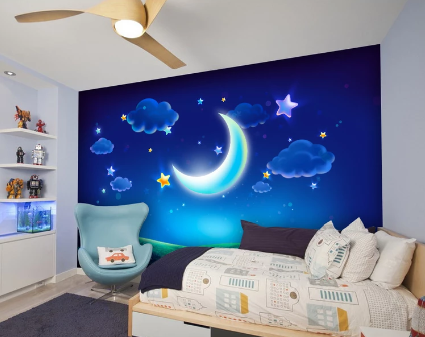 3D Cloud Moon Stars 849 Wallpaper AJ Wallpaper 2 