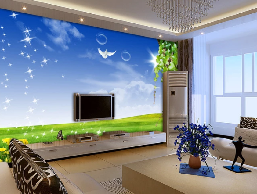 3D Lawn Pigeon Bubble 847 Wallpaper AJ Wallpaper 2 