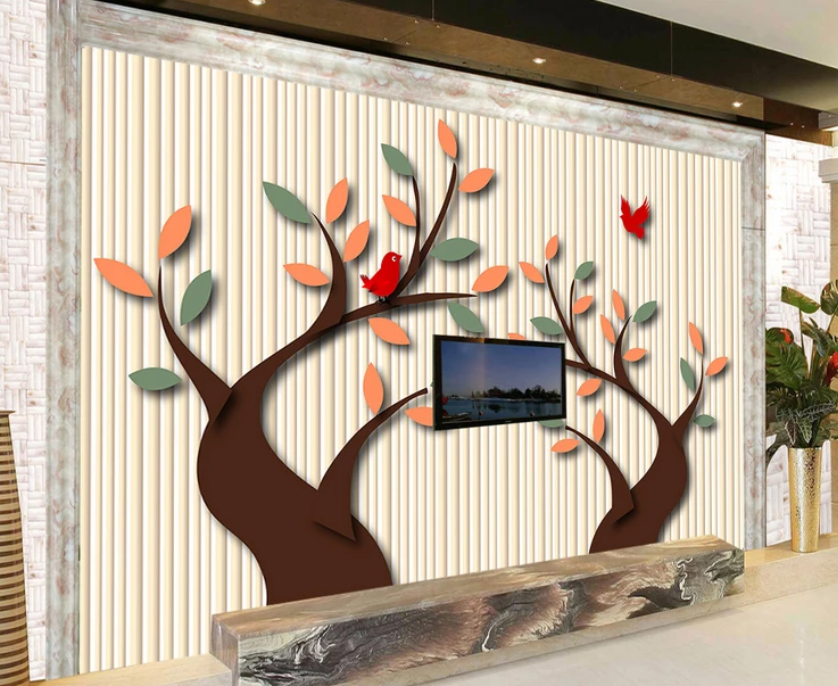 3D Crop Tree Pattern 822 Wallpaper AJ Wallpaper 2 