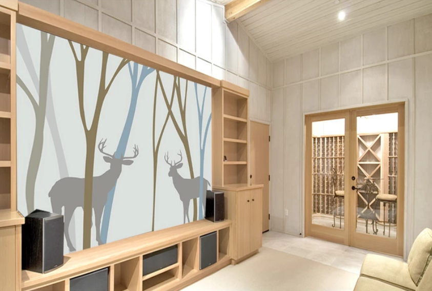 3D Deer Shadow Woods 815 Wallpaper AJ Wallpaper 2 